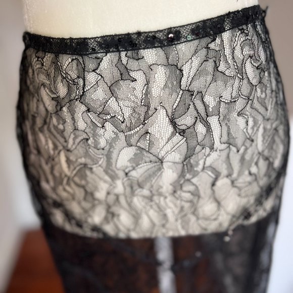 Chanel Cruise handmade lace and sequin sheer skirt Size 38 US 4/6/S - Picture 2 of 16